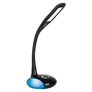LED galda lampa Activejet VENUS BLACK ar RGB pamatni
