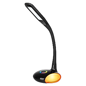 LED galda lampa Activejet VENUS BLACK ar RGB pamatni
