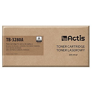 Тонер Actis TB-3280A для принтера Brother; Замена Brother TN3280; Стандарт; 8000 страниц; чернить