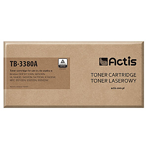 Тонер Actis TB-3380A для принтера Brother; Замена Brother TN-3380; Стандарт; 8000 страниц; чернить