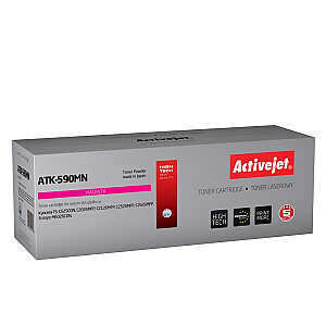 Тонер Activejet ATK-590MN для принтера Kyocera; Замена Kyocera TK-590M; Верховный; 5000 страниц; пурпурный
