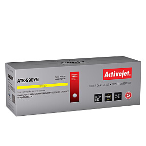 Тонер Activejet ATK-590YN для принтера Kyocera; Замена Kyocera TK-590Y; Верховный; 5000 страниц; желтый