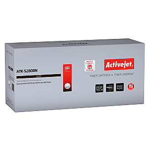 Activejet ATK-5280BN toneris Kyocera printerim; Kyocera TK-5280K nomaiņa; Augstākā; 13 000 lappušu; melns