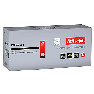 Тонер Activejet ATK-5220BN для принтера Kyocera; Замена Kyocera TK-5220K; Верховный; 1200 страниц; чернить