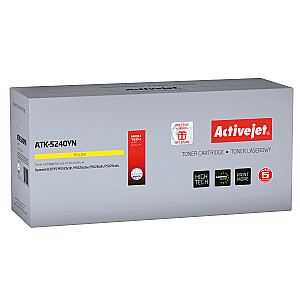 Activejet ATK-5240YN toneris Kyocera printerim; Kyocera TK-5240Y nomaiņa; Augstākā; 3000 lappušu; dzeltens