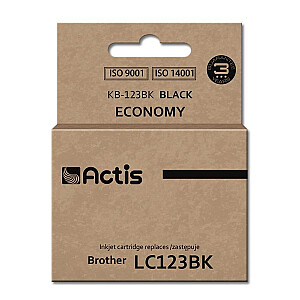 Actis KB-123Bk tinte Brother printerim; Rezerves Brother LC123BK / LC121BK; Standarta; 10 ml; melns