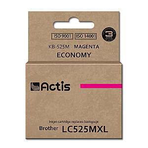 Чернила Actis KB-525M для принтера Brother; Замена Brother LC-525M; Стандарт; 15 мл; пурпурный