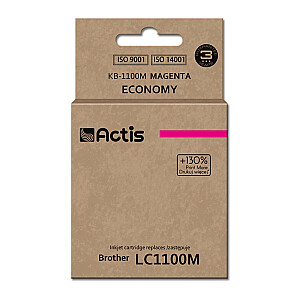 Actis KB-1100M tinte Brother printerim; Rezerves Brother LC1100M / LC980M; Standarta; 19 ml; violets