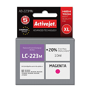 Activejet AB-223MN tinte Brother printerim; Rezerves Brother LC223M; Augstākā; 10 ml; violets