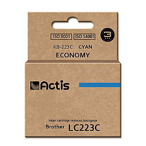 Чернила Actis KB-223C для принтера Brother; Замена Brother LC223C; Стандарт; 10 мл; голубой