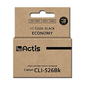Чернила Actis KC-526BK для принтера Canon; Замена Canon CLI-526Bk; Стандарт; 10 мл; черный (с чипом)