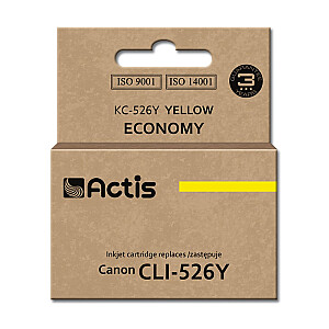 Actis KC-526Y tinte Canon printerim; Canon CLI-526Y nomaiņa; Standarta; 10 ml; dzeltens