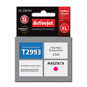 Activejet AE-29MNX tinte Epson printerim, nomaiņa Epson 29XL T2993; Augstākā; 15 ml; violets