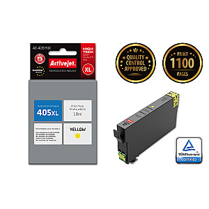 Activejet AE-405YNX tinte Epson printerim; Epson 405XL C13T05H44010 nomaiņa; Augstākā; 18 ml; dzeltens