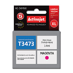 Activejet AE-34MNX tinte Epson printerim, nomaiņa Epson 34XL T3473; Augstākā; 14 ml; violets