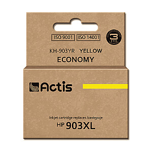 Чернила Actis KH-903YR для принтера HP; Замена HP 903XL T6M11AE; Стандарт; 12 мл; желтый - Новый чип