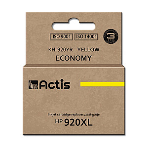 Чернила Actis KH-920YR для принтера HP; Замена HP 920XL CD974AE; Стандарт; 12 мл; желтый