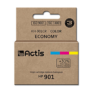 Чернила Actis KH-901CR для принтера HP; Замена HP 901XL CC656AE; Стандарт; 21 мл; цвет