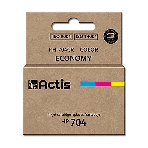 Чернила Actis KH-704CR для принтера HP; Замена HP 704 CN693AE; Стандарт; 9 мл; цвет
