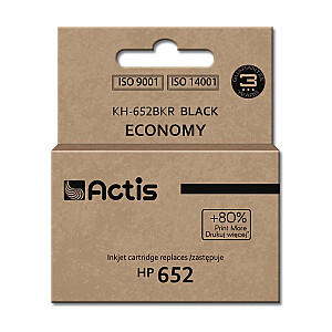 Actis KH-652BKR tinte HP printerim; Rezerves HP 652 F6V25AE; Standarta; 15 ml; melns