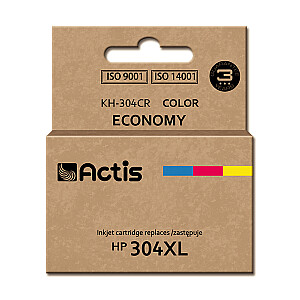 Actis KH-304CR tinte HP printerim; Nomaiņa uz HP 304XL N9K07AE; Premium; 18 ml; Krāsa