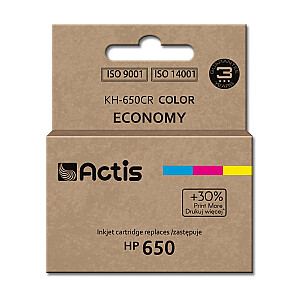 Чернила Actis KH-650CR для принтера HP; Замена HP 650 CZ102AE; Стандарт; 9 мл; цвет
