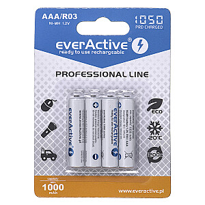 EverActive Ni-MH R03 AAA 1050 mAh profesionālās līnijas akumulatori