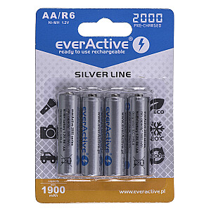 Аккумуляторы everActive Ni-MH R6 AA 2000 мАч Silver Line