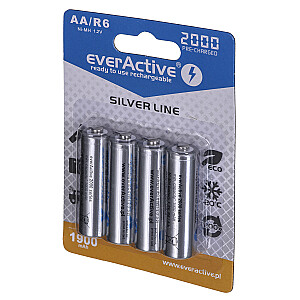 EverActive Ni-MH R6 AA 2000 mAh akumulatori Silver Line