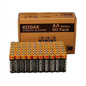Kodak XTRALIFE AA sārma akumulators (60 gab.)