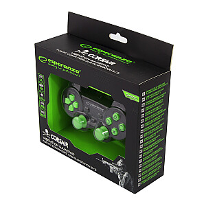 Esperanza EGG106G Игровой контроллер Геймпад ПК, Playstation 2, Playstation 3 Аналоговый / цифровой USB 2.0 Черный, Зеленый