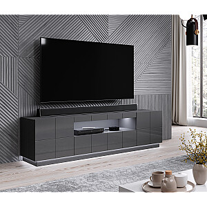 Cama тумба под телевизор REJA серый графит глянец / серый графит глянец
