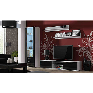 Cama TV statīvs SOHO 180 balts/melns spīdums