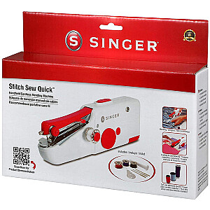 SINGER Stitch Sew Quick Mini Mechanical Šujmašīna AA Battery White