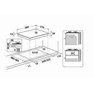 Варочная панель Whirlpool TGML 650 IX Silver Встроенный газ 4 зоны (зоны)