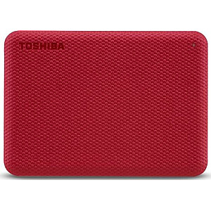 Toshiba HDD Canvio Advance 2020 4 TB sarkanais ārējais disks (HDTCA40ER3CA)