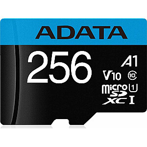 Карта ADATA Premier MicroSDXC 256 ГБ Class 10 UHS-I A1 V10 (AUSDX256GUICL10A1-RA1)