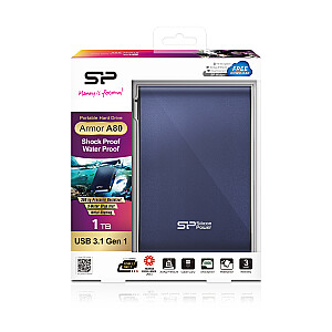 Ārējais cietais disks Silicon Power Armor A80 1000GB Blue