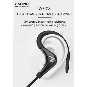 Savio WE-03 bezvadu Bluetooth austiņas