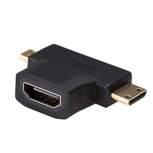 Dzimuma maiņas kabelis Akyga AK-AD-23 HDMI miniHDMI / microHDMI melns
