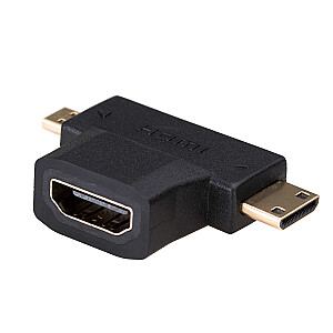 Кабель для смены пола Akyga AK-AD-23 HDMI miniHDMI / microHDMI Черный