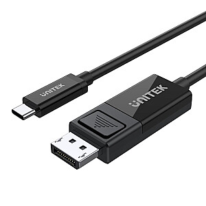 UNITEK V1146A USB-C DisplayPort dzimuma maiņas kabelis, melns