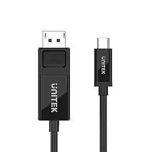 UNITEK V1146A USB-C DisplayPort dzimuma maiņas kabelis, melns