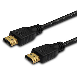 SAVIO HDMI kabelis (M), 20 m, melns, zelta spraudņi, ātrgaitas v1.4, Ethernet / 3D CL-75