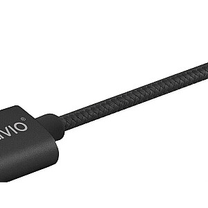 Savio CL-128 USB kabelis 1 m USB 2.0 USB A USB C / Micro-USB A melns