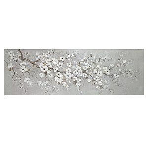 Eļļas glezna 50x150cm, balta sakura