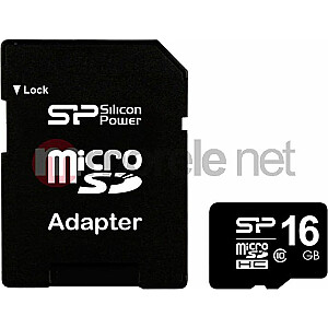 Karta Silicon Power MicroSDHC 16 GB Class 10  (SP016GBSTH010V10SP)