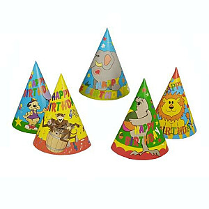 Happy birthday cepures 5gab. 0.087 kg / iepak., Pap Star