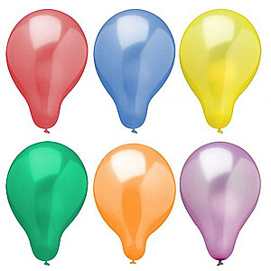 Metallic baloni 25cm, 25gab. 0.071 kg / iepak., Pap Star