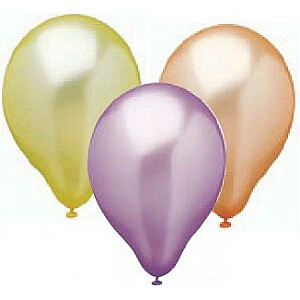 Pearly baloni D25cm, krāsaini, 10gab., 0.043 kg / iepak., Pap Star